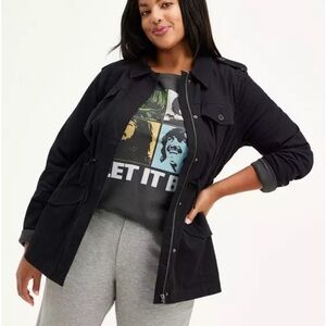 Black Utility Jacket for Women - Classic Casual Layer